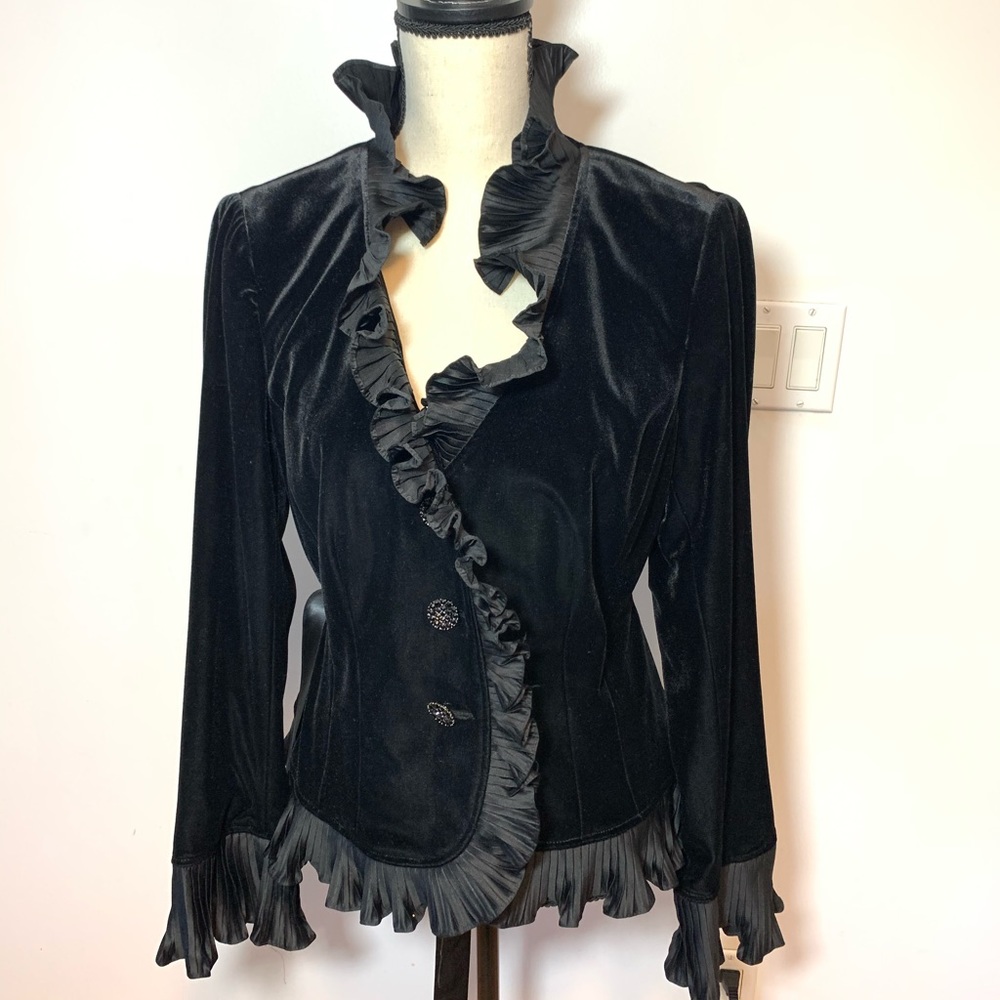 Adrianna Papell evening shirt size 12 black color